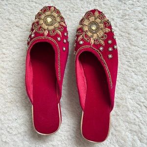 Handmade embroidery sandals